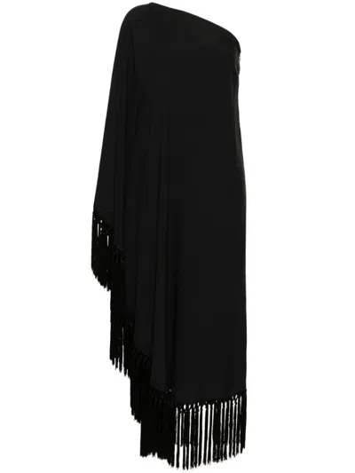 Taller Marmo One-shoulder Fringed Midi Dress