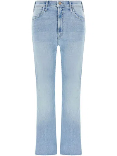 Mother The Insider High Waist Fray Hem Crop Bootcut Jeans