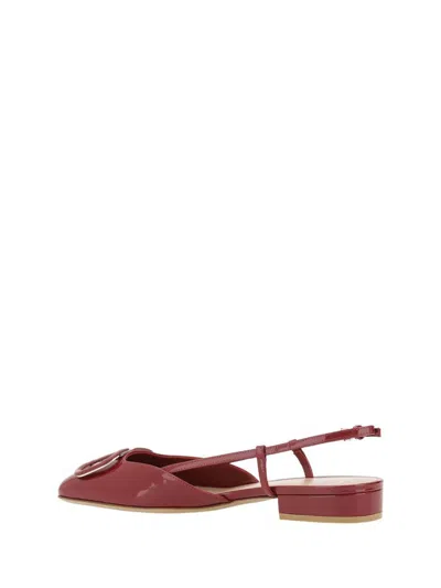 Valentino Vlogo Signature Square Toe Slingback Flats