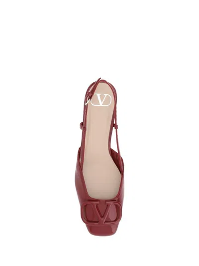 Valentino Vlogo Signature Square Toe Slingback Flats
