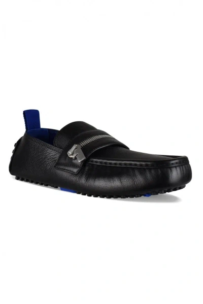 Burberry Slip-ons With Metal Hardware Detail In Black
