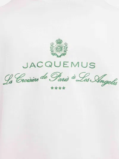 Jacquemus Crewneck Sweatshirt With Front Print And Ribbed Details