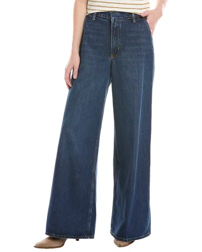 Frame The Loose Low-rise Wide-leg Jeans In Blue