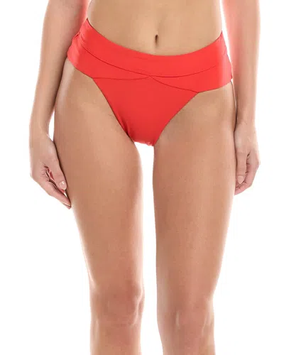 Vyb Lyla Seamed High-waist Bikini Bottom In Red