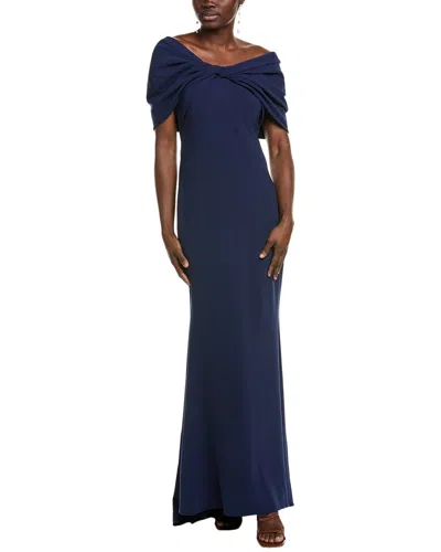 Badgley Mischka Twist Drape Gown