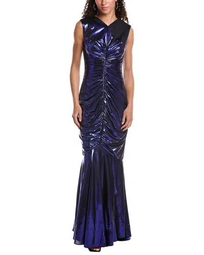 Rene Ruiz One-shoulder Gown In Blue