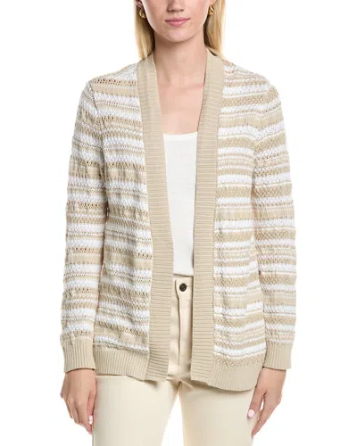 Jones New York Textured Stitch Cardigan In Neutral