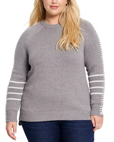 Nic + Zoe Nic+zoe Dashing Down Whipstitch High/low Sweater