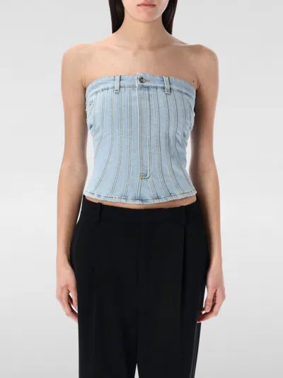 Mugler Crop Top In Black