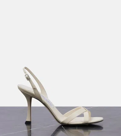 Jimmy Choo Off-white Elsy 70 Heeled Sandals In Multi