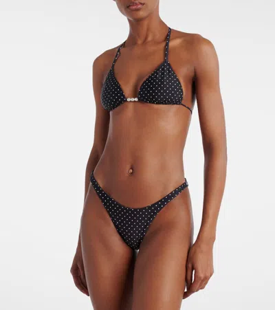 Same 90's Polka-dot Bikini Bottoms In Blue