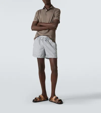 Fedeli Zero Cotton Jersey Polo Shirt In Brown