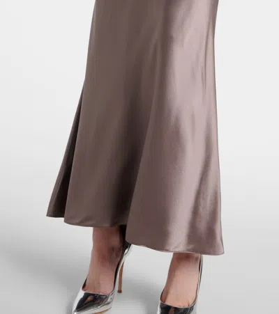 The Sei Silk Charmeuse Maxi Skirt In Multi