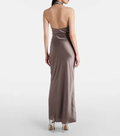 The Sei Silk Charmeuse Maxi Skirt In Multi