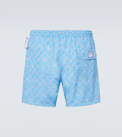 Fedeli Swim Trousers Woven Fabric Man In Blue