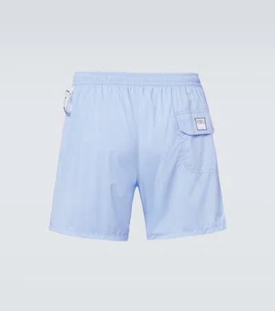 Fedeli Drawstring Swimming Trunks In Blue