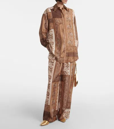 Zimmermann Lucky Silk Wide Leg Pants