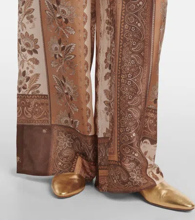 Zimmermann Lucky Silk Wide Leg Pants