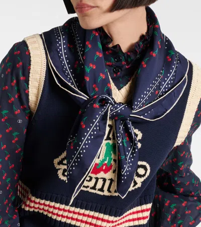 Valentino Cherryfic Silk Scarf