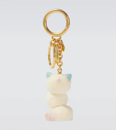 Valentino Garavani Le Chat De La Maison Gold-tone And Plastic Key Fob