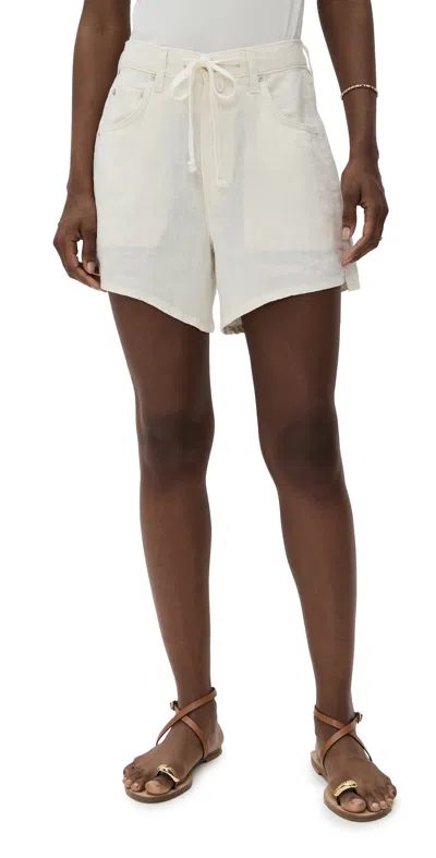 Citizen Of Humanity Citizens Of Humanity Brynn Drawstring Denim Shorts In White