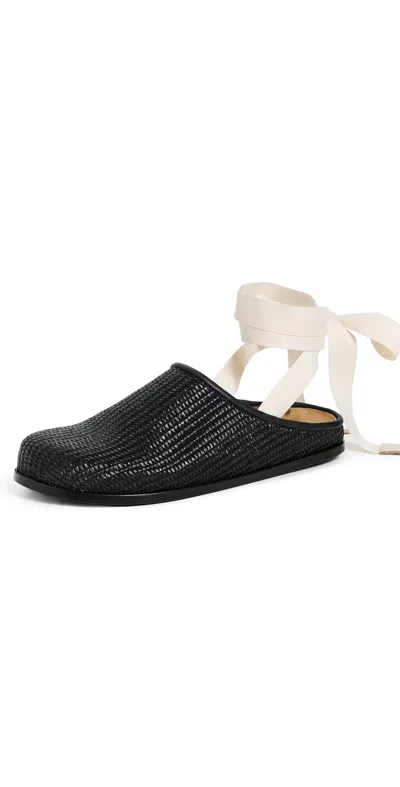 Alohas Oliver Black Mules Black In Black