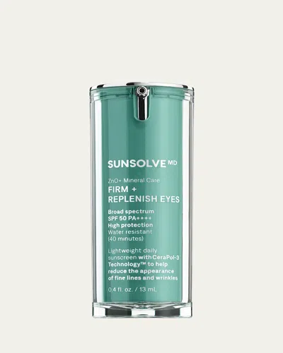 Sunsolvemd Zno+ Mineral Care Firm And Replenish Eye, 0.4 Oz.