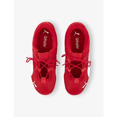 Puma 'speedcat' Red Sneakers With Logo Print On The Side And Logo Lettering On The Side In Leather Unisex In Red