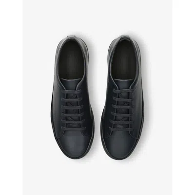 Jak Mens Royal Leather Low-top Trainers Navy Eur 42 / 8 Uk In Blue