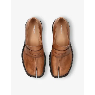 Maison Margiela Tabi County Loafers Man Brown In Safari Shade