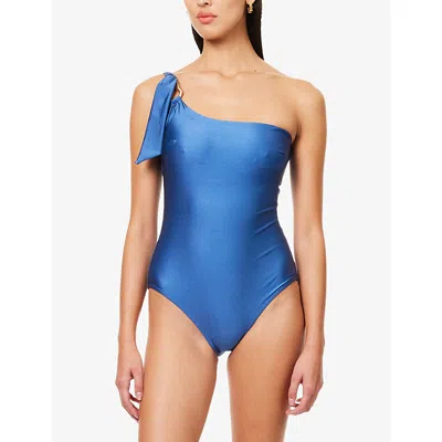 Zimmermann Ascension One-piece Swimsuit In Blue
