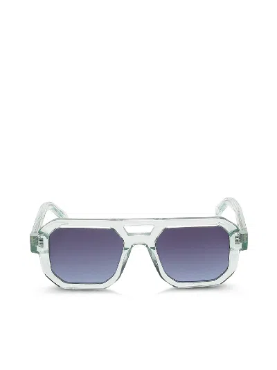 G.o.d Thirty Four Minty Sunglass With Blue Lens