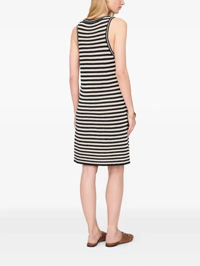 Anine Bing Arie Dress Black Ivory Stripe