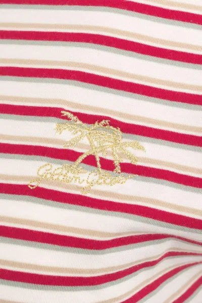 Golden Goose Natalia Slim Fit Striped Cotton Polo Shirt