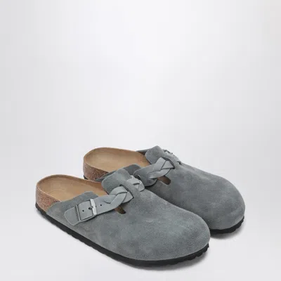 Birkenstock Slipper Boston Braided Colour Basalt Gray