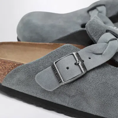 Birkenstock Slipper Boston Braided Colour Basalt Gray