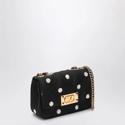 Valentino Quilted Bag With Chain Strap And Studded Rivets In Black