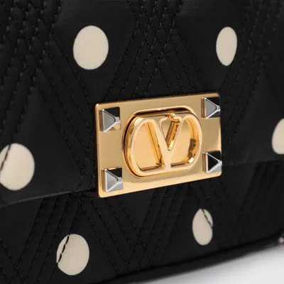 Valentino Quilted Bag With Chain Strap And Studded Rivets In Black