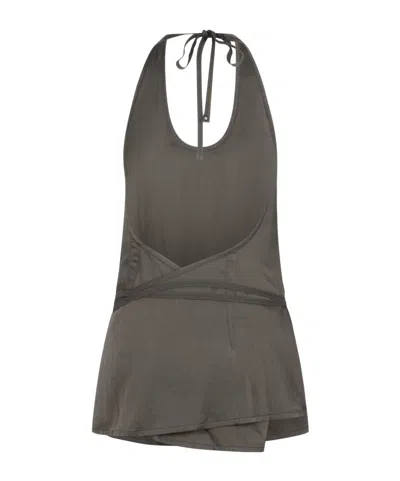 Lemaire Halterneck Wrap Top Asymmetric Hem