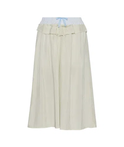 Maison Margiela Anonimato Della Fodera Della Gonna Midi In Off-white