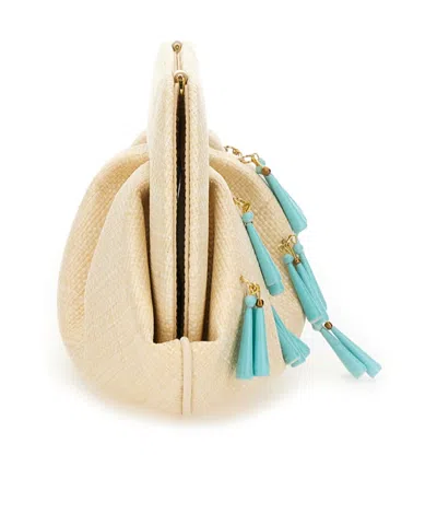 Themoirè Textured Bag With Paper Fringes