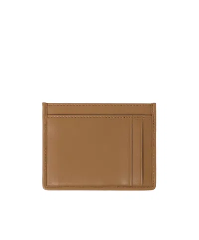 Miu Miu Quilted Nappa Leather Card Holder In Brown