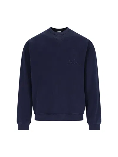 Frame Ritz Crew Neck Sweatshirt In Blue