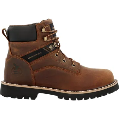 Georgia Boot Wide Width Core 37 Waterproof Work Boot In Brown