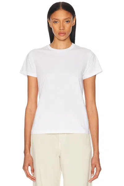 The Row Calibi Brushed Cotton Silk Jersey T-shirt In Bright White