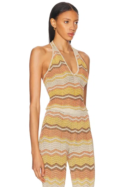 Retroféte Luz Crochet Halterneck Top