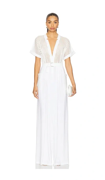 Norma Kamali Obie Semi-sheer Lace Gown