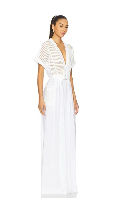 Norma Kamali Obie Semi-sheer Lace Gown