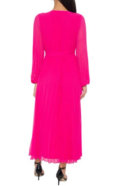 Marina 269139 Midi Length Pleated Formal Evening Dress In Pink