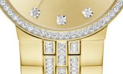 Bulova Crystal Mens Watch And Cross Pendant Necklace Box Set